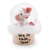 Schüttelkugel Love Elefant hellgrau