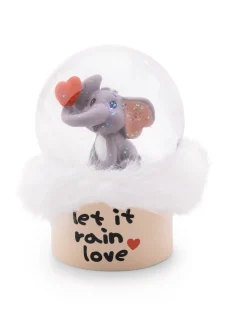 Schüttelkugel Love Elefant dunkelgrau