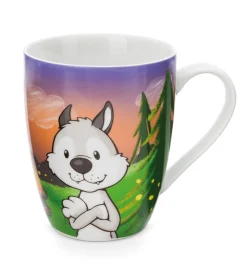 Tasse Wolf Winny & Streifenhörnchen Jojo