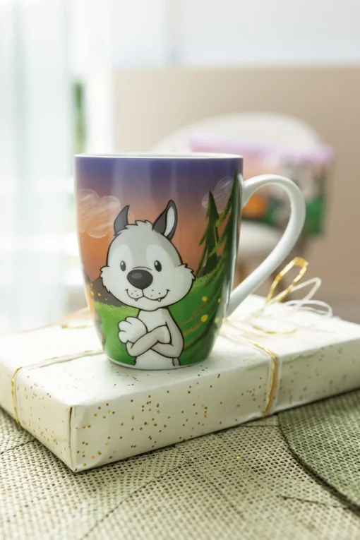 Tasse Wolf Winny & Streifenhörnchen Jojo